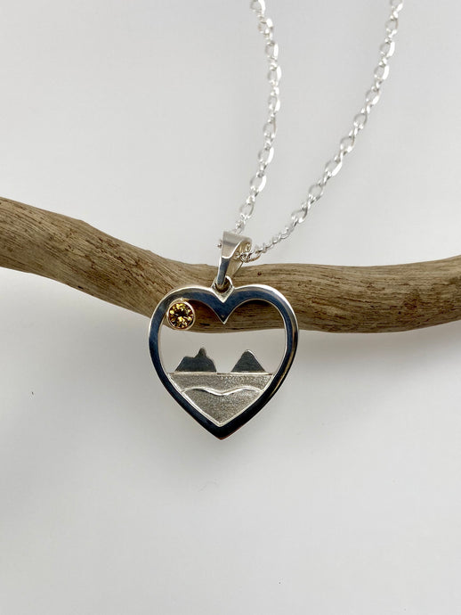 Silver Lanikai Heart Pendant