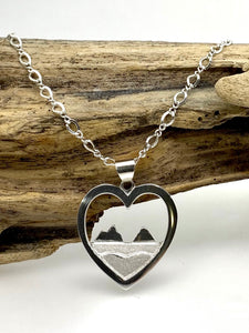 Silver Lanikai Heart Pendant